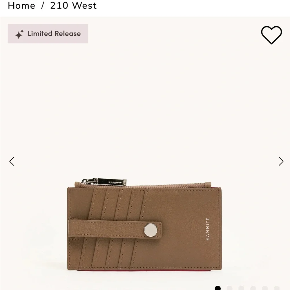 Hammitt 210 West Wallet/ Card Holder Dune/Silver LTD Release Color New With Tags